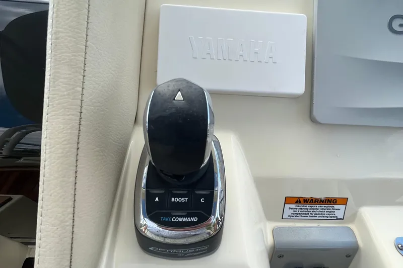  Yacht Photos Pics Control panel of a 2016 Chris-Craft Launch 36 with Yamaha throttle.