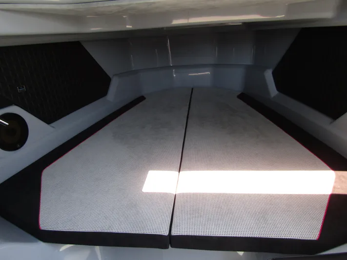  Yacht Photos Pics 2024 BRABUS SHADOW 300 CT interior cabin with sleek, modern design and comfortable seating.