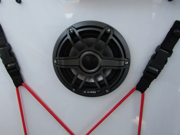  Yacht Photos Pics Speaker on 2024 BRABUS SHADOW 300 CT with red straps and black mounts.