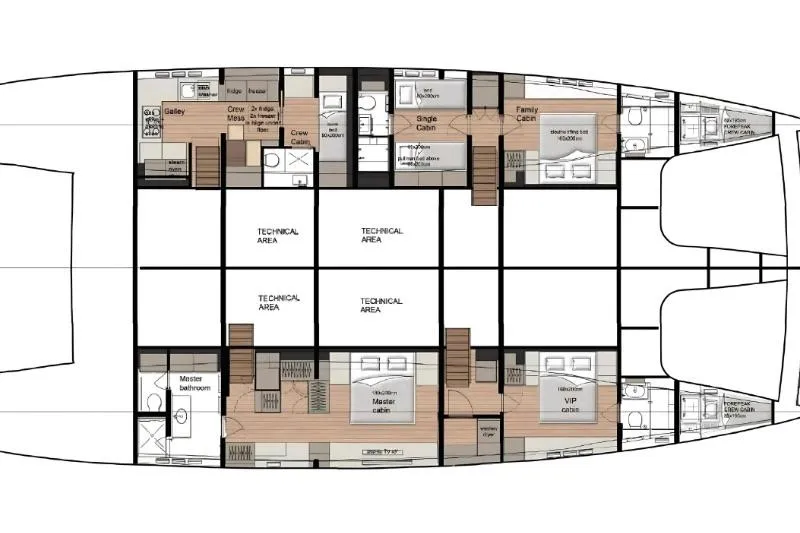 Otoctone Yacht Photos Pics GA - Lower Deck