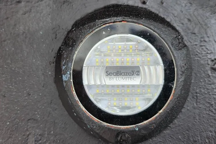  Yacht Photos Pics LED light on 1993 McKinna 48 Pilothouse, SeaBlazeX2 by Lumitec.