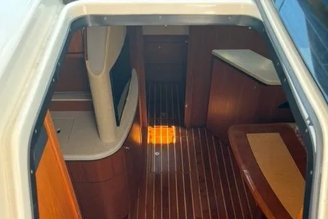  Yacht Photos Pics Interior view of 2007 Tiara Yachts 4300 Sovran with wood flooring and modern design.