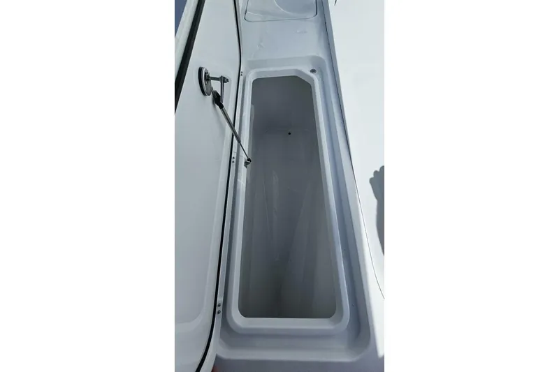  Yacht Photos Pics Open storage compartment on 2025 Costa Custom Boats 34ST.