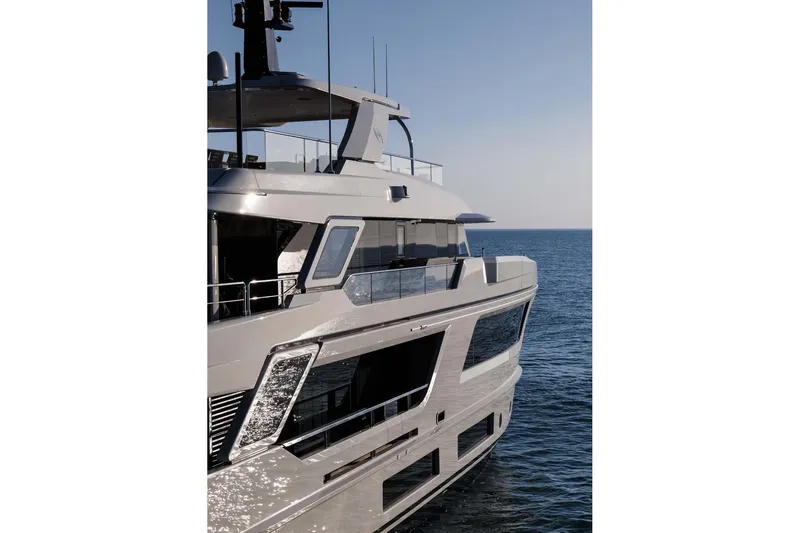 Stellamar Yacht Photos Pics Luxury yacht Cantiere Delle Marche RJ 115, 2023 model, cruising on open sea.