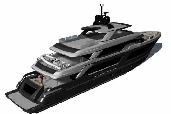 Stellamar Yacht Photos Pics Luxury yacht Cantiere Delle Marche RJ 115, 2023 model, sleek design, side view.