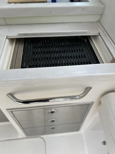 37 Grady White Freedom Yacht Photos Pics Built-in grill and storage on 2017 Grady-White Freedom 375 boat.