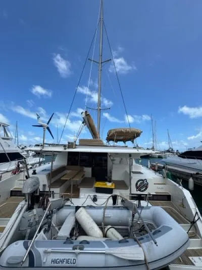 Island State Of Mind Yacht Photos Pics Dinghy with Davits
