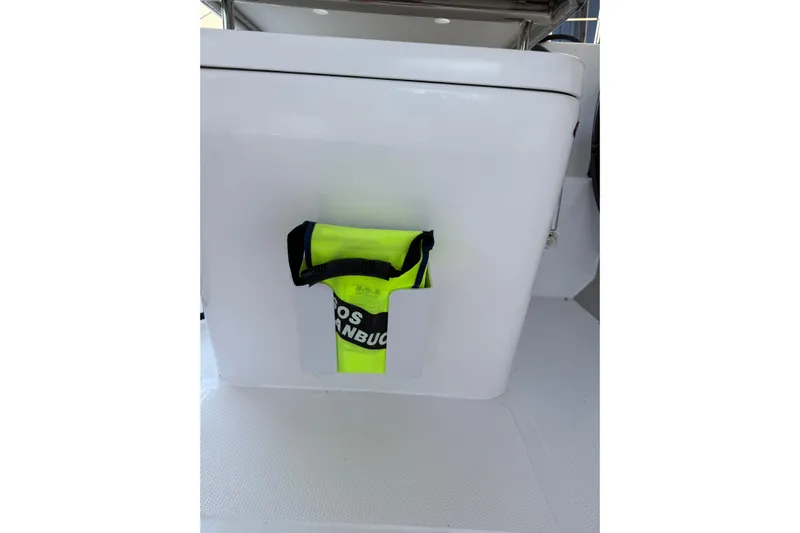 Dauntless Yacht Photos Pics 2024 Seawind 1370 boat interior with safety equipment storage.