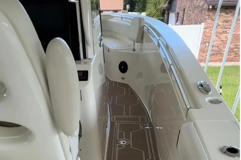  Yacht Photos Pics 2018 Cobia 344 Center Console boat interior with sleek design and modern features.