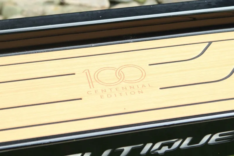  Yacht Photos Pics 2024 Nautique Super Air Nautique G23 Centennial Edition logo on deck.