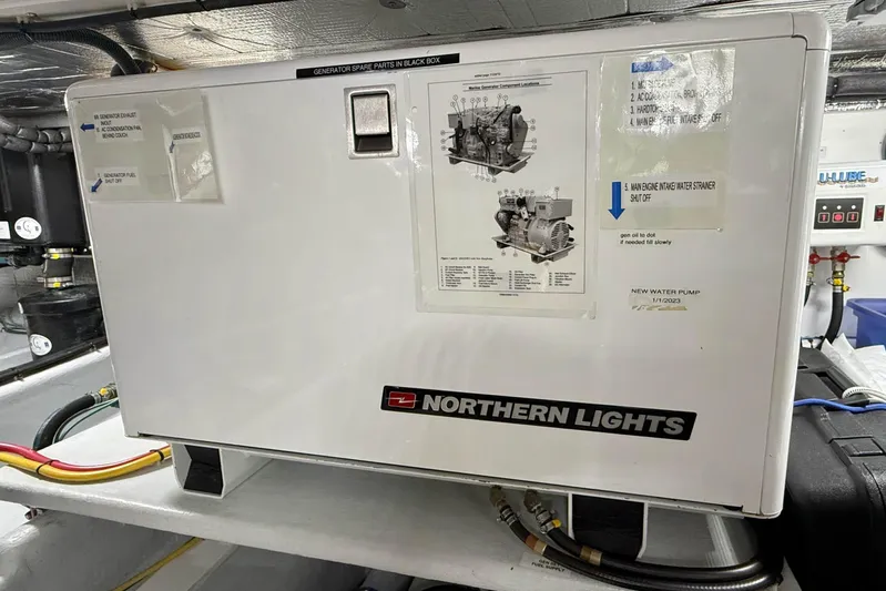 Take 2 Yacht Photos Pics Northern Lights generator in 2015 Nordic Tug 44 engine room.