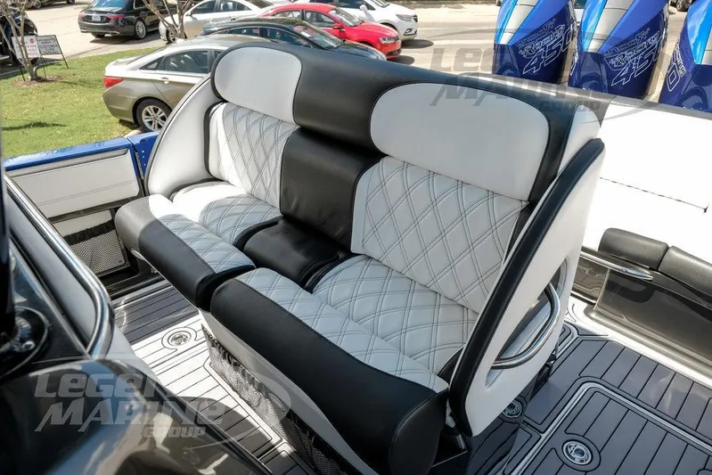  Yacht Photos Pics 2023 Nor-Tech 390 Sport Center Console with luxurious seating and stylish interior design.