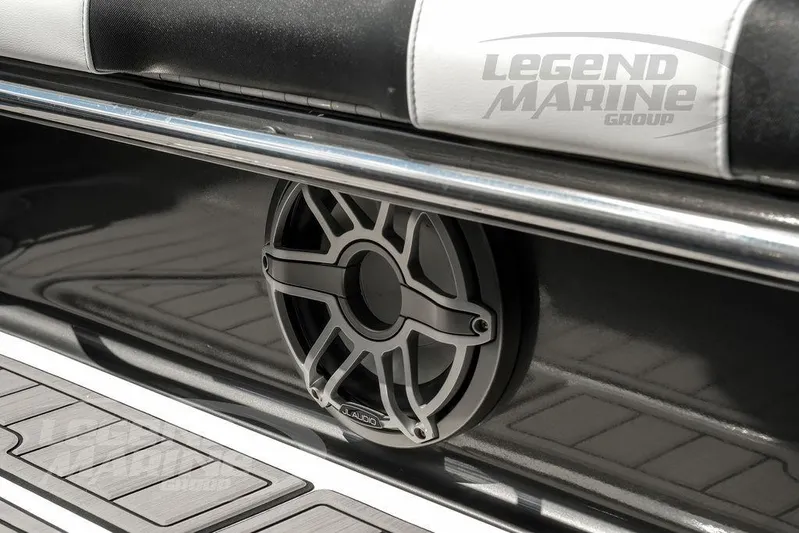  Yacht Photos Pics 2023 Nor-Tech 390 Sport Center Console with JL Audio speaker detail.