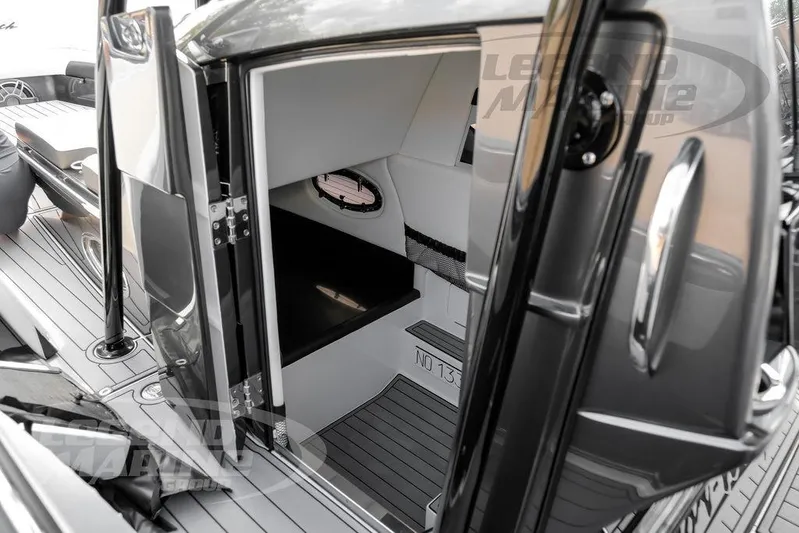  Yacht Photos Pics 2023 Nor-Tech 390 Sport Center Console cabin interior with sleek design and modern amenities.