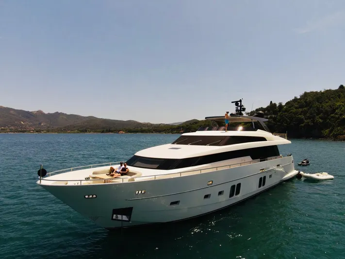 Sanlorenzo Sl96 Yacht Photos Pics Luxurious 2016 Sanlorenzo SL96 yacht cruising in scenic waters.