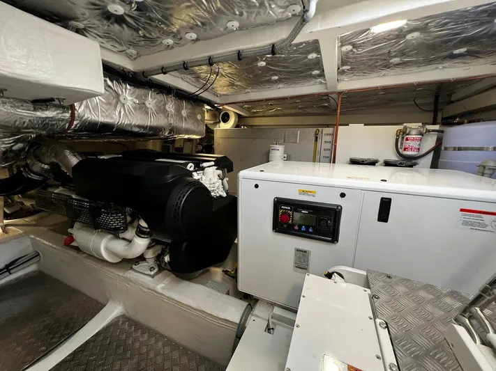  Yacht Photos Pics Engine room of Pardo Yachts 50, 2023 model.