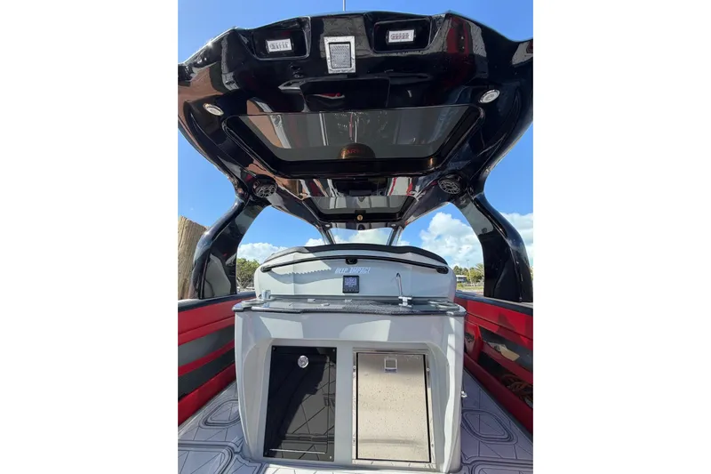  Yacht Photos Pics 2020 Deep Impact 399 Sport boat interior with sleek design and modern amenities.