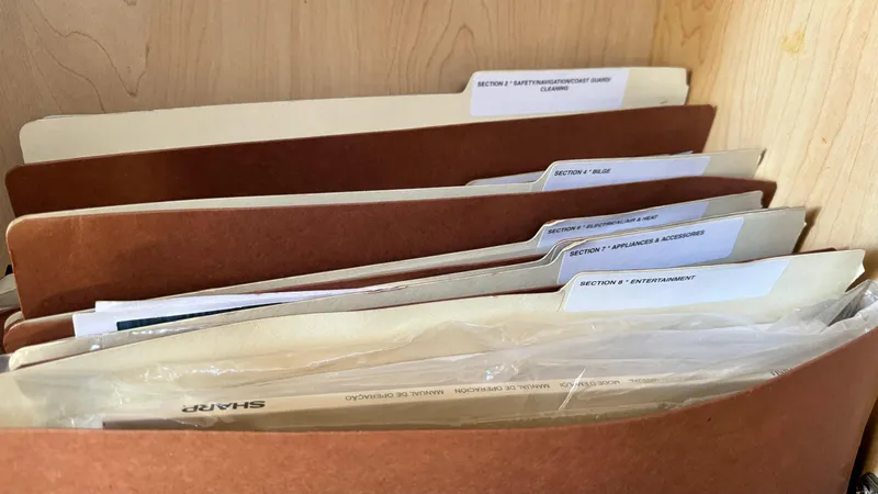  Yacht Photos Pics Organized file folders in a cabinet, related to Sea Ray 44 Sundancer 2007 model.