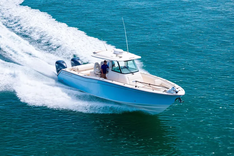 Knot For Long Yacht Photos Pics 2022 Grady-White 336 Canyon - Starboard 3/4 Bow