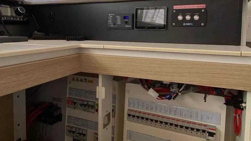  Yacht Photos Pics Electrical control panel on Bali 4.1 yacht, 2019 model.