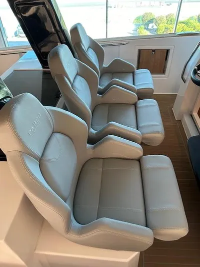 Pardo 38 Yacht Photos Pics 2023 Pardo Yachts 38 interior with luxurious seating arrangement.