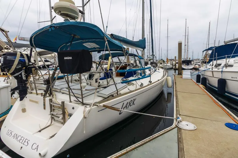 Lark Yacht Photos Pics Sailboat docked in marina, J Boats 46, 2001 model, Los Angeles, CA.