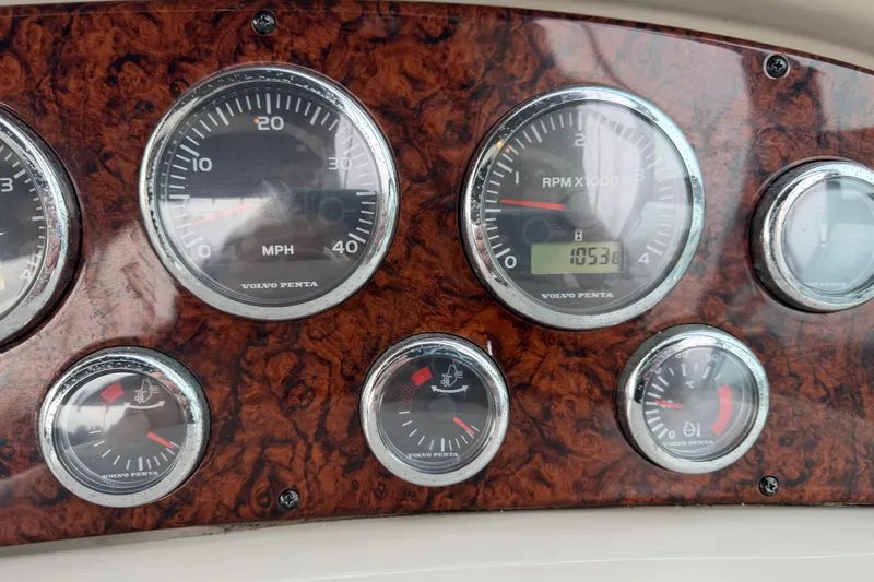  Yacht Photos Pics Dashboard of 2006 Sea Ray 340 Sundancer with Volvo Penta gauges.