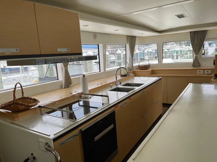 Phoenicia Yacht Photos Pics Spacious kitchen in 2014 Lagoon 620 yacht.