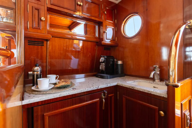 Naema Yacht Photos Pics Pilothouse Wet Bar
