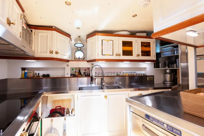 Naema Yacht Photos Pics Galley Outboard