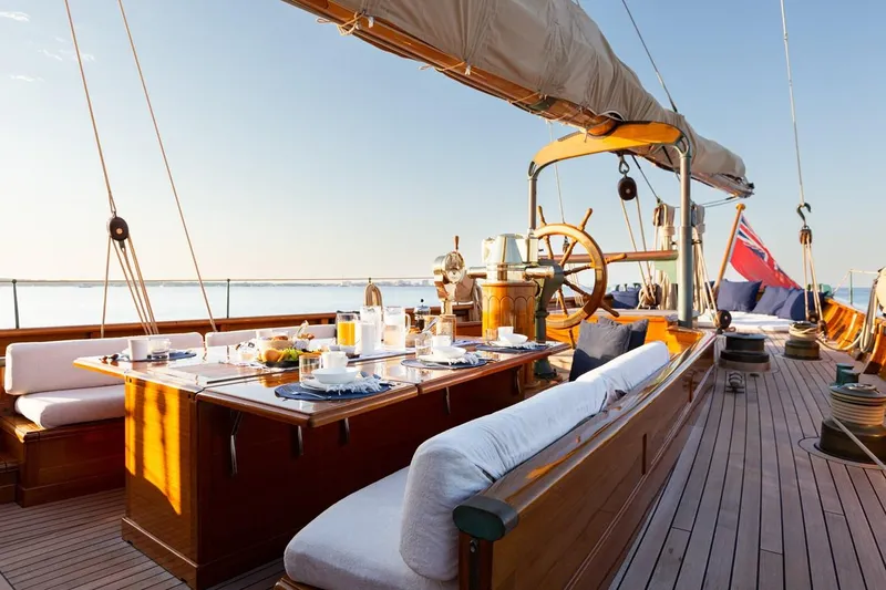 Naema Yacht Photos Pics Helm Guest Cockpit aft