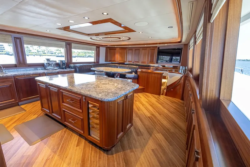 Seahawk Yacht Photos Pics Luxurious 2014 Westport Motoryacht interior with elegant wood finishes and spacious layout.