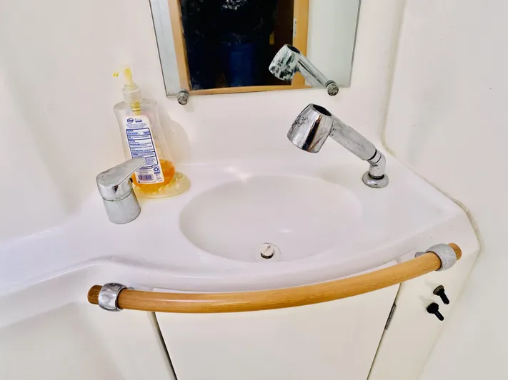 Finally Found Yacht Photos Pics Bathroom sink with soap dispenser in 2014 Lagoon 380 S2 yacht.