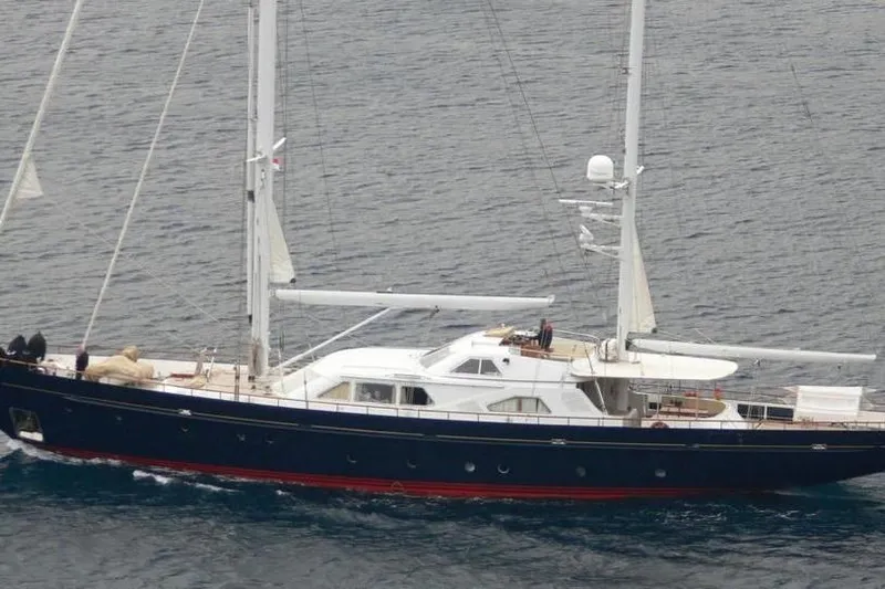  Yacht Photos Pics Sailing yacht Ortona Navi 115, 2001 model, cruising on open water.