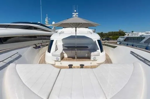  Yacht Photos Pics Luxurious 2016 Custom Line Navetta 28 yacht with spacious deck and seating area.