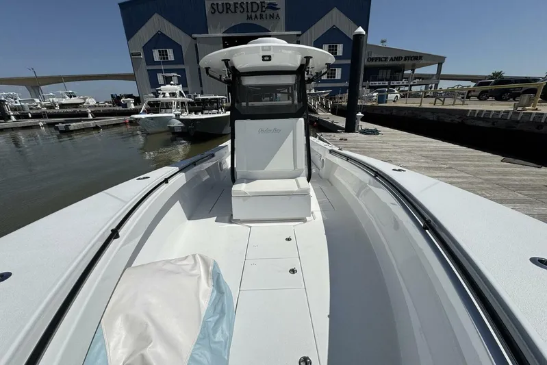  Yacht Photos Pics 2022 Onslow Bay 33 TE boat docked at Surfside Marina under clear skies.