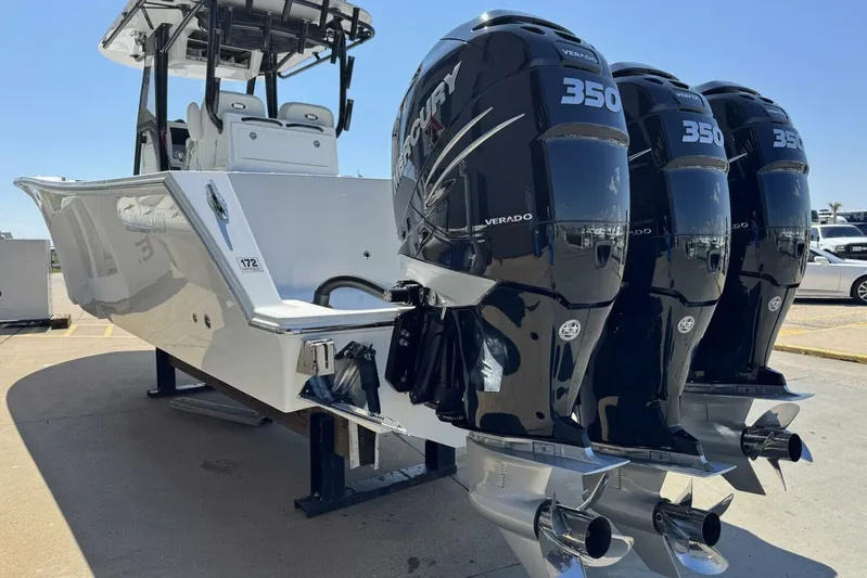  Yacht Photos Pics 2022 Onslow Bay 33 TE boat with four Mercury 350 Verado engines.