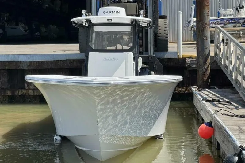  Yacht Photos Pics 2022 Onslow Bay 33 TE boat docked, featuring Garmin equipment.