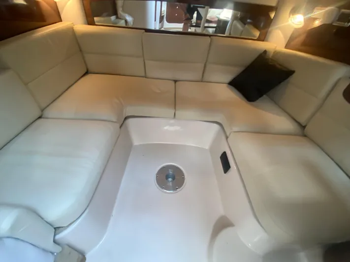 The Mint Yacht Photos Pics Luxurious interior seating of 2018 Four Winns 355 Vista yacht.