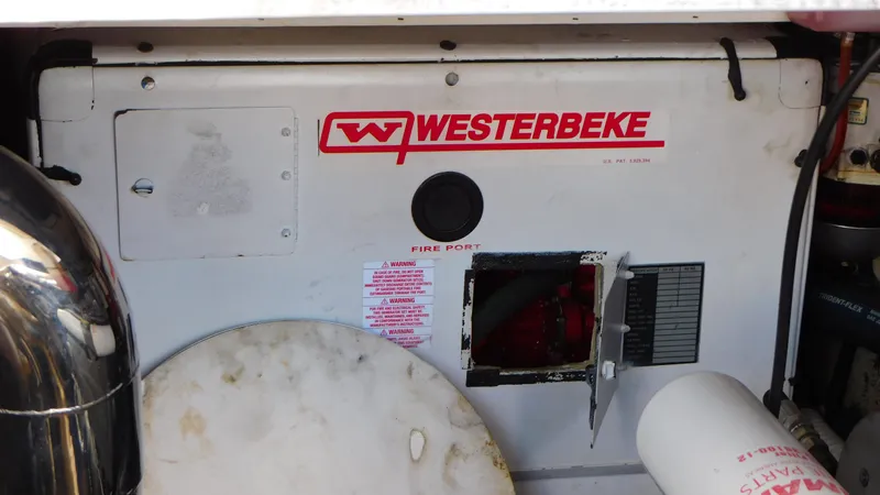  Yacht Photos Pics Westerbeke generator in a 2003 Formula 40 PC boat engine compartment.