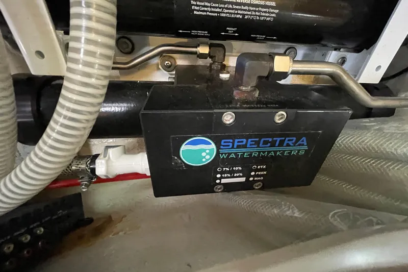 Buena Vida Yacht Photos Pics Spectra Watermakers system in a 2000 Catalina 42 MkII yacht engine room.