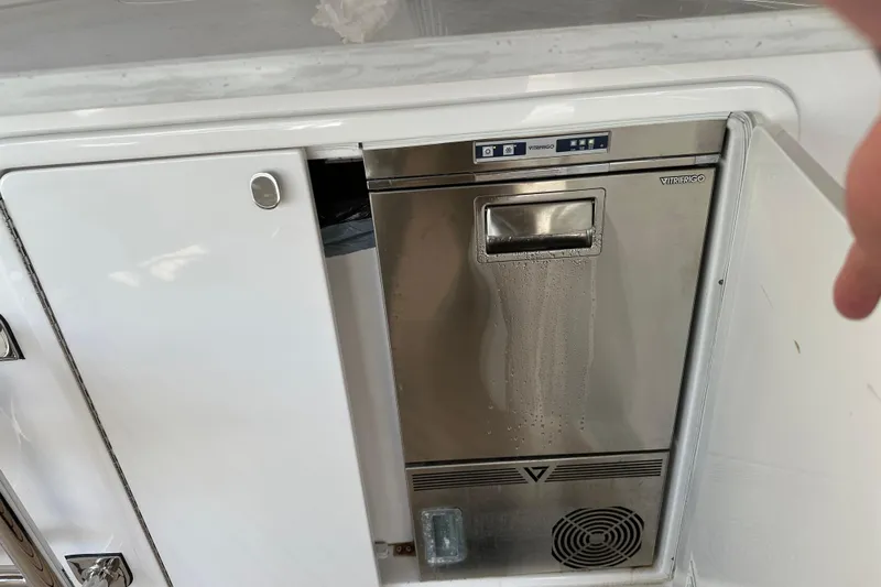 Our Trade Yacht Photos Pics Stainless steel fridge in 2023 Belize 54 Day Bridge yacht kitchen.