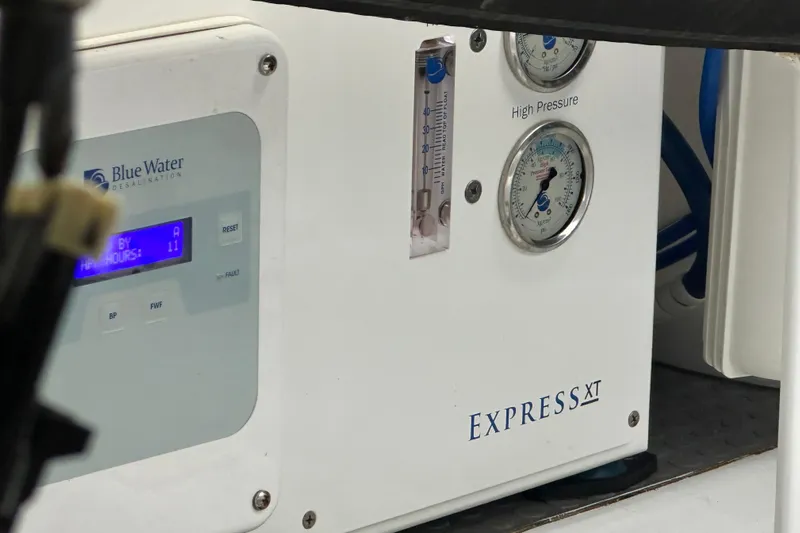 Our Trade Yacht Photos Pics Control panel of Blue Water Desalination system on Belize 54 Day Bridge, 2023 model.