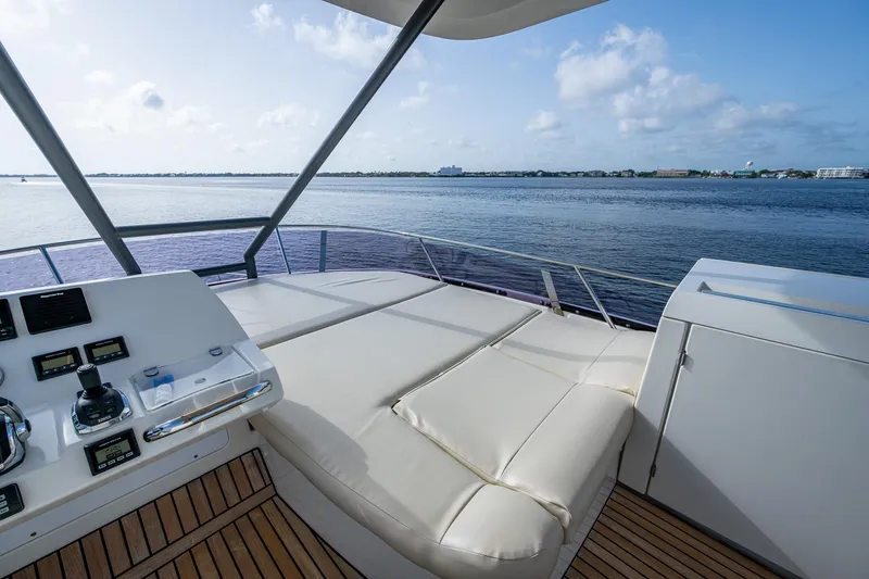 Pamper You Yacht Photos Pics Luxury deck of 2019 Prestige 460 yacht with ocean view.