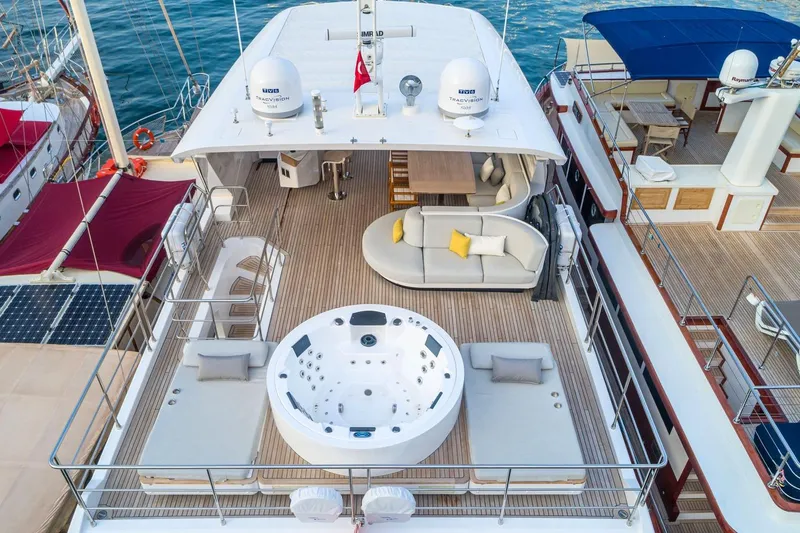 Nirvana By The Sea Yacht Photos Pics Luxurious 2019 Azimut Grande 27 METRI yacht with spacious deck and jacuzzi.