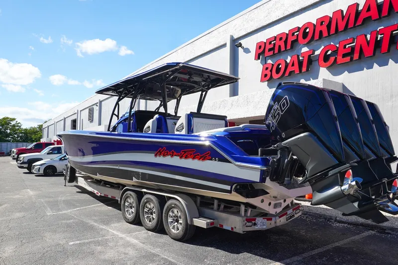  Yacht Photos Pics 2020 Nor-Tech 390 Center Console boat with triple engines at Performance Boat Center.