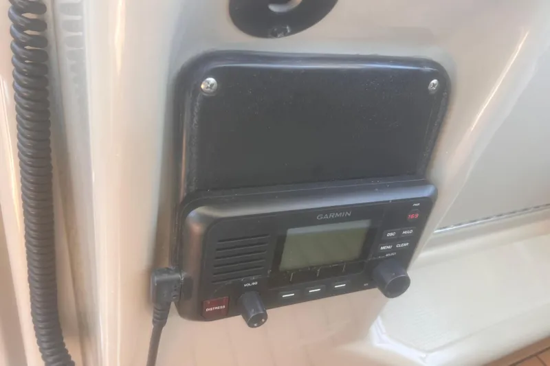 No Woke Zone Yacht Photos Pics Garmin marine radio on 2008 Sea Ray 310 Sundancer boat dashboard.