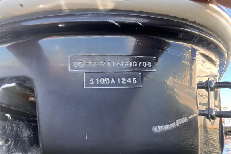 No Woke Zone Yacht Photos Pics Hull identification number on 2008 Sea Ray 310 Sundancer boat.