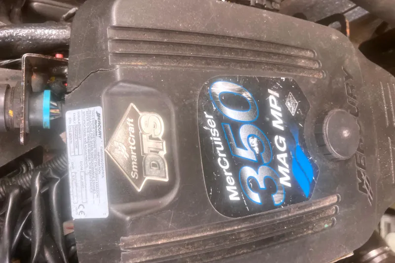 No Woke Zone Yacht Photos Pics MerCruiser 350 MAG MPI engine in 2008 Sea Ray 310 Sundancer boat.