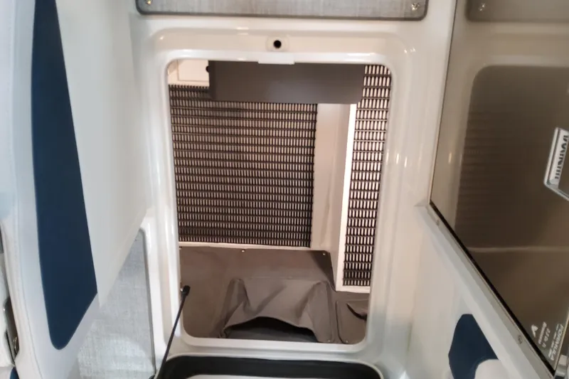  Yacht Photos Pics Interior view of 2026 Formula 330 Crossover Bowrider OB cabin space.